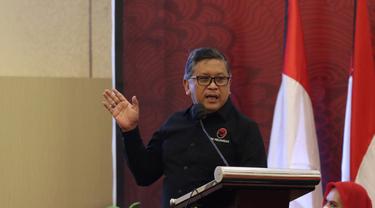 Sekretaris Jenderal DPP PDI Perjuangan (PDIP) Hasto Kristiyanto dalam pembukaan Rakorda Pemenangan Pemilu 2024 yang dilakukan oleh DPD PDIP Sulawesi Tenggara (Sultra)