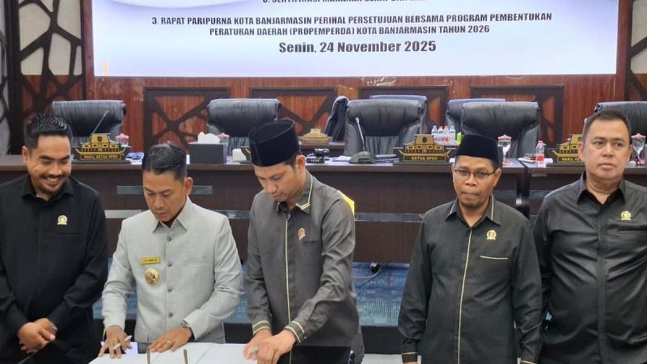 DPRD Banjarmasin Tetapkan 21 Raperda untuk Propemperda 2026, Fokus Pembangunan Kota