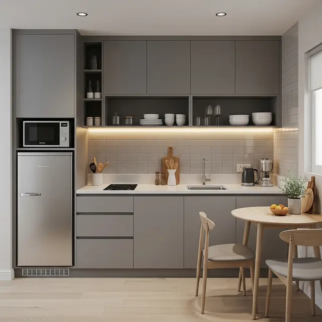 9 Model Dapur Rumah Type 36 Ukuran 2x2 Meter dengan Rak Tanam dan Lighting LED