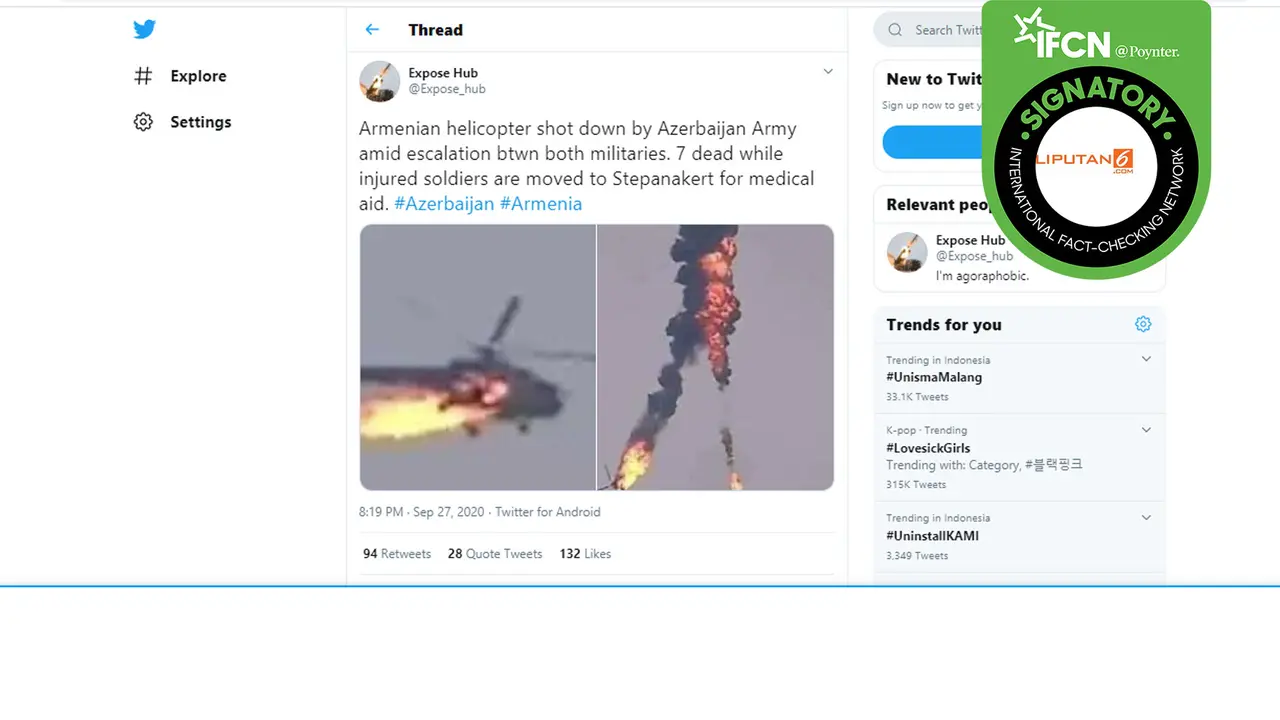 hoaks helikopter jatuh