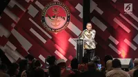 Menteri Pertahanan Ryamizard Ryacudu memberikan sambutan saat menghadiri acara silaturahmi dengan Forum Rekat Anak Bangsa di Jakarta, Senin (12/8/2019). Ryamizard berharap silaturahmi ini dapat menciptakan suasana damai di masyarakat. (Liputan6.com/Faizal Fanani)