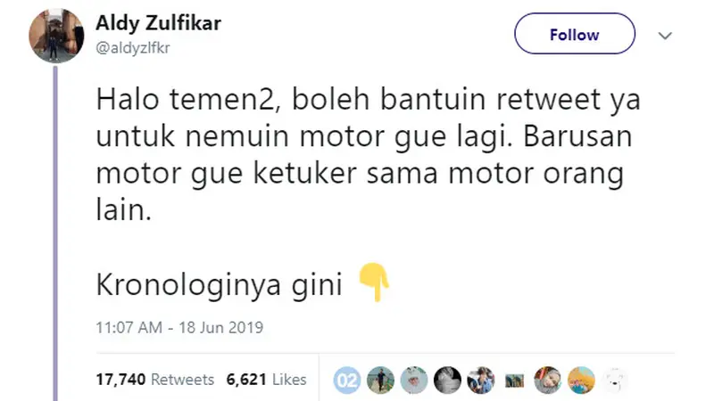 Motor pria ni ketukar saat parkir, begini cerita lengkapnya