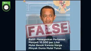 Cek Fakta: Tidak Benar Bahlil Keluarkan Pernyataan Pertamax Jadi Rp 10.500