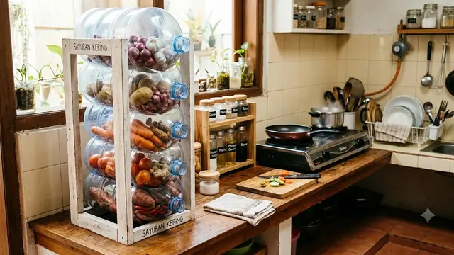 9 Ide Organizer Dapur dari Galon Bekas, Solusi Penyimpanan Murah Multifungsi
