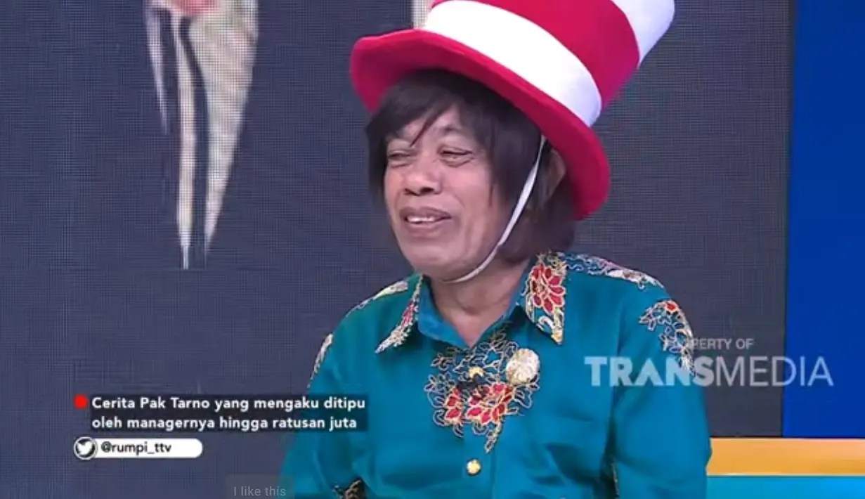 Pak Tarno yang mengaku tak tahu persis kapan lahir dan tahun berapa, sambil terbata menceritakan kisah masa kecilnya. Kalau tak punya uang makan daun seketemunya.
 [Youtube/TRANS TV Official]