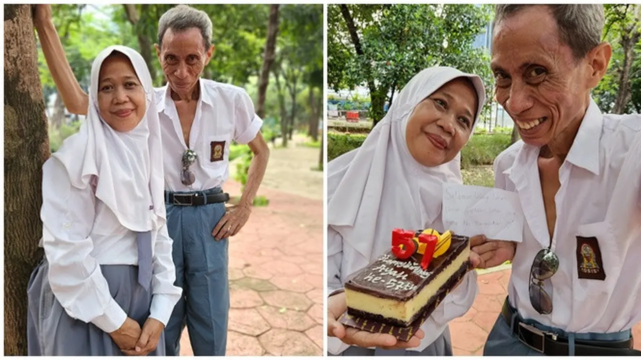 Kembali Viral, Momen Driver Ojol Babeh Ary Rayakan Ultah Bareng Istri Ini Romantis