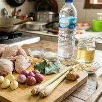 Membuat Ayam Pop Tanpa Air Kelapa (AI Generated)
