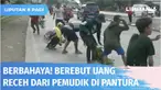Lagi ramai di Pantura, sejumlah warga mengais uang receh dari para pemudik. Ketika uang dilemparkan mereka akan berebutan. Namun aktivitas mereka ini mengancam keselamatan dan membahayakan para pengendara yang melintas.