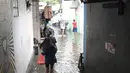 Hujan yang melanda wilayah DKI Jakarta dan sekitarnya pada Rabu (31/1/2024) menyebabkan kenaikan status di sejumlah pintu air. (merdeka.com/imam Buhori)