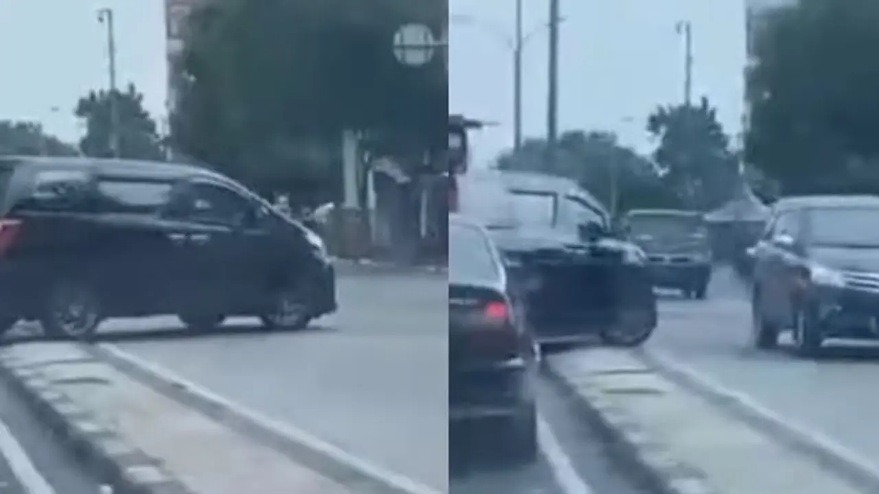 Toyota Alphard putar balik