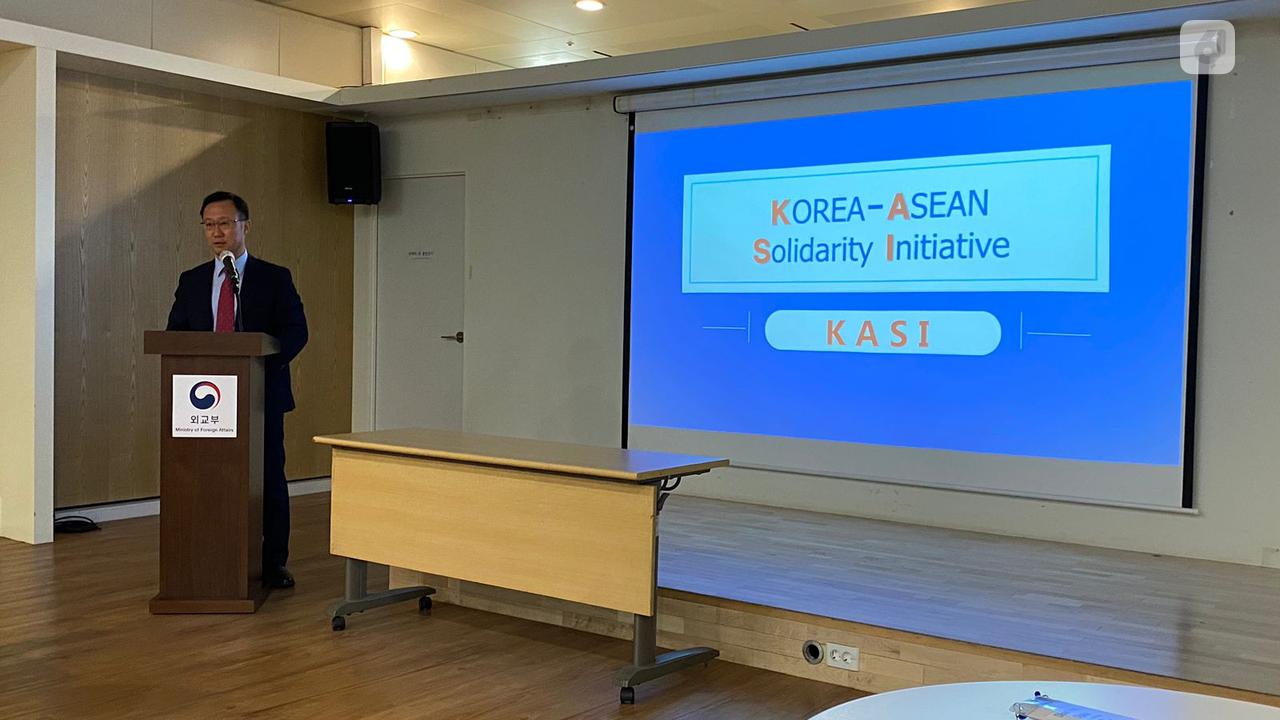 Pemerintah Korea Selatan mendukung keketuaan Indonesia sebagai ketua ASEAN tahun 2023, termasuk sepenuhnya mendukung 5 Point Consensus dalam upaya penyelesaian situasi politik di Myanmar (Liputan6.com/Teddy Tri Setio Berty).