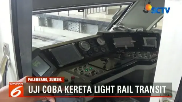 Menhub Budi Karya Uji Coba LRT di Palembang