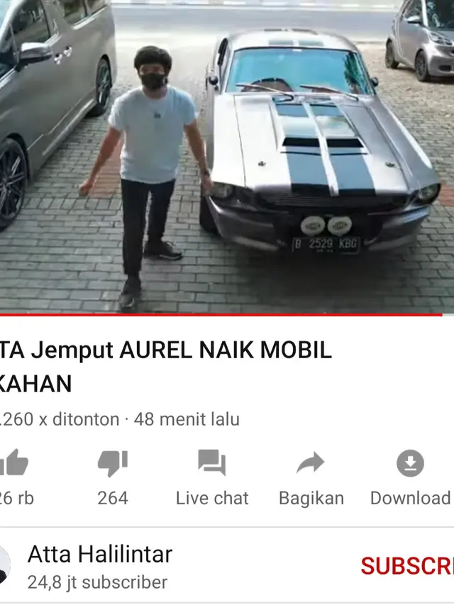 Unggahan Atta Halilintar. (Foto: YouTube Atta Halilintar)