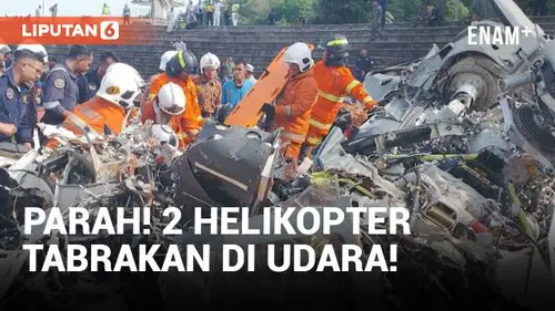 VIDEO: Dua Helikopter Malaysia Tabrakan dan Jatuh, 10 Tewas