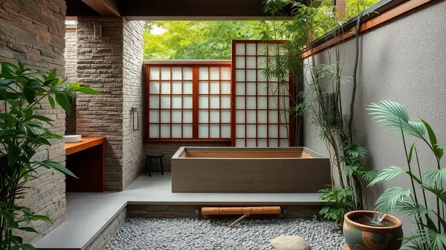kamar mandi outdoor (ilustrasi by qwen.ai)