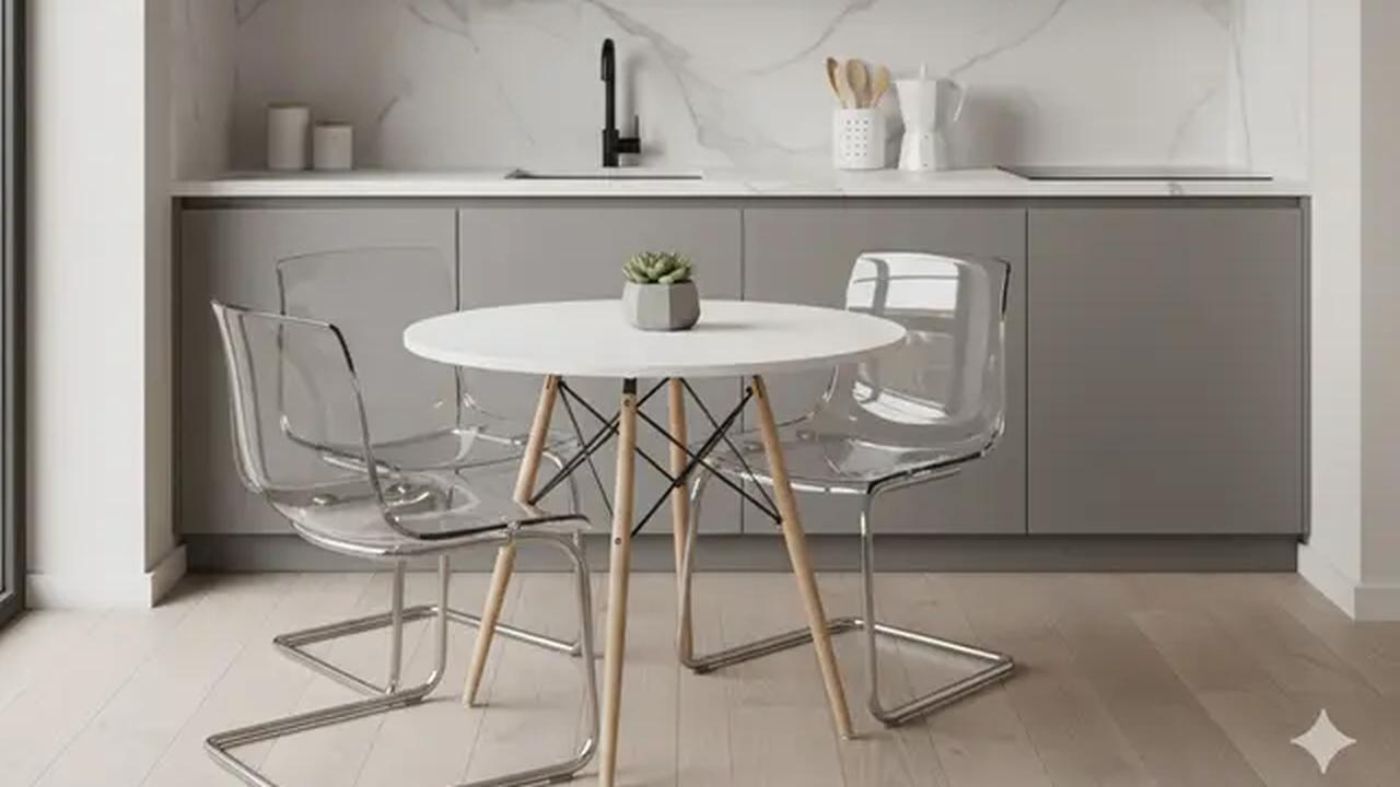 Dapur dengan Palet Abu-Abu Netral/Dapur Modern Serba Fungsional di Lahan Sempit (Sumber; gemini.com)