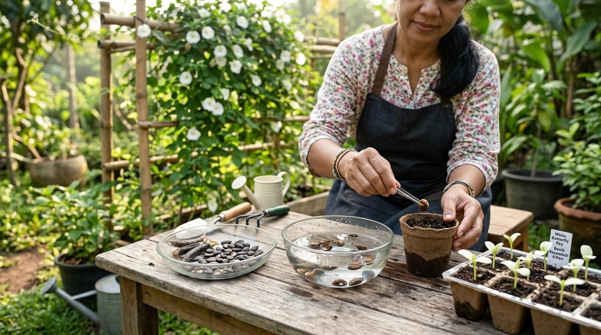 Cara Menanam Bunga Telang Putih sebagai Alternatif Tanaman Rambat Berbunga