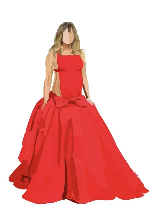 Maison Valentino berhasil ciptakan maternity gown yang tampak unik dan tak biasa, hadirkan elegansi yang nyata.  [Foto: Instagram/ @robzagardi]