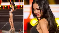 Whulandary Percaya Diri Berbikini Hitam di Ajang Miss Universe