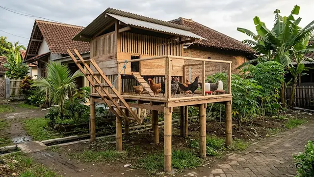 9 Model Kandang Ayam Panggung Biar Aman dari Banjir dan Predator