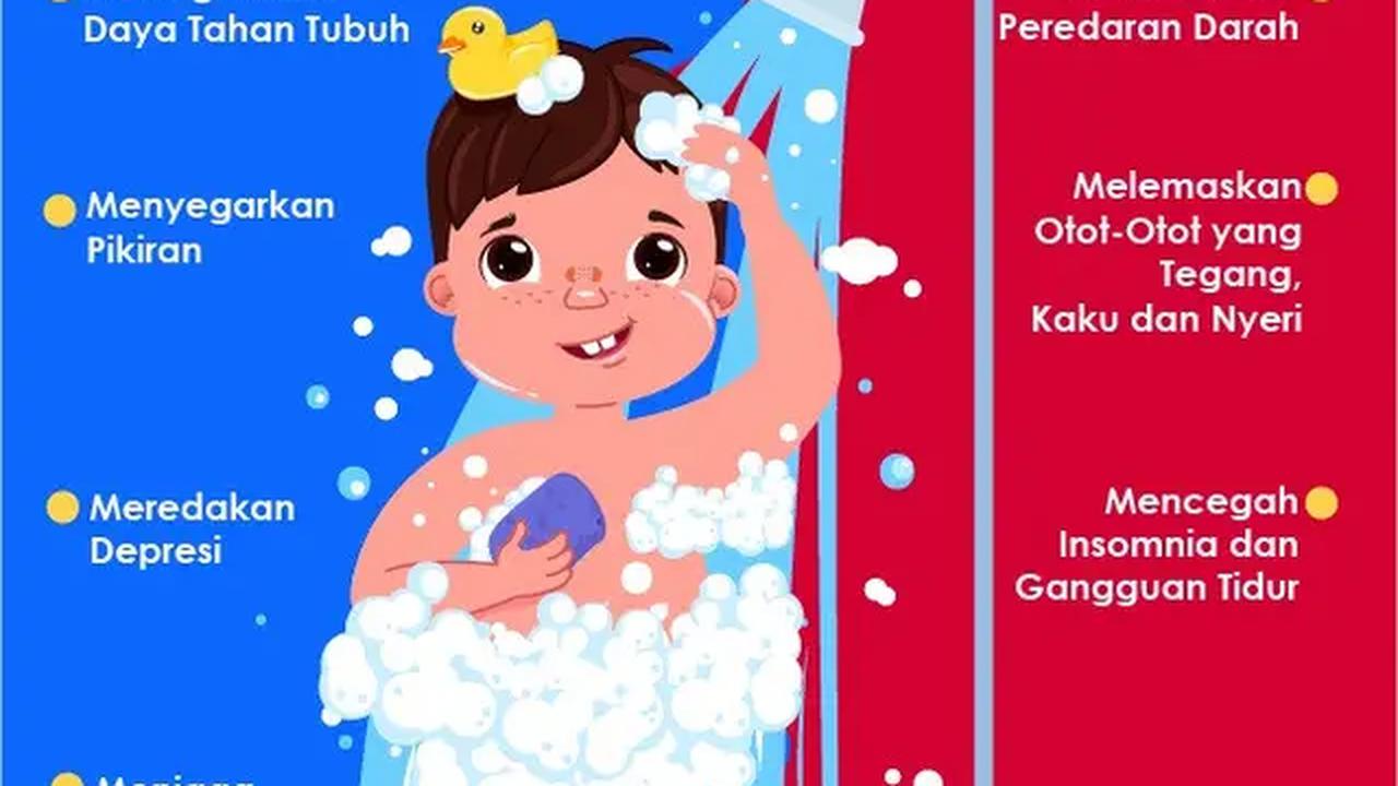 Infografis Manfaat Mandi Air Dingin dan Panas. (Liputan6.com/Lois Wilhelmina)