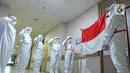 Petugas medis saat gladi bersih upacara bendera memperingati Hari Sumpah Pemuda ke-92 di RSPP, Jakarta, Rabu (28/10/2020). (Liputan6.com/Herman Zakharia)