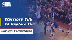 Berita video cuplikan pertandingan game 5 Final NBA 2019 antara Golden State Warriors melawan Toronto Raptors yang berakhir dengan skor tipis 106-105, Selasa (11/6/2019) pagi hari WIB.