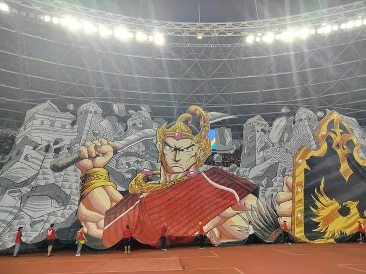 La Grande Indonesia Jelaskan Makna Mendalam dari Tifo Laga Timnas Indonesia Vs China: Prajurit Representasi Nusantara