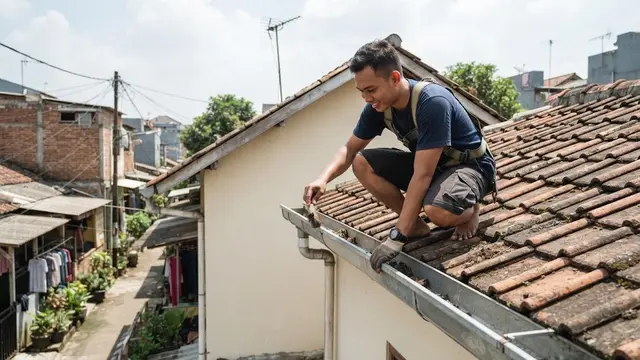 Periksa Posisi Talang dan Penyangganya