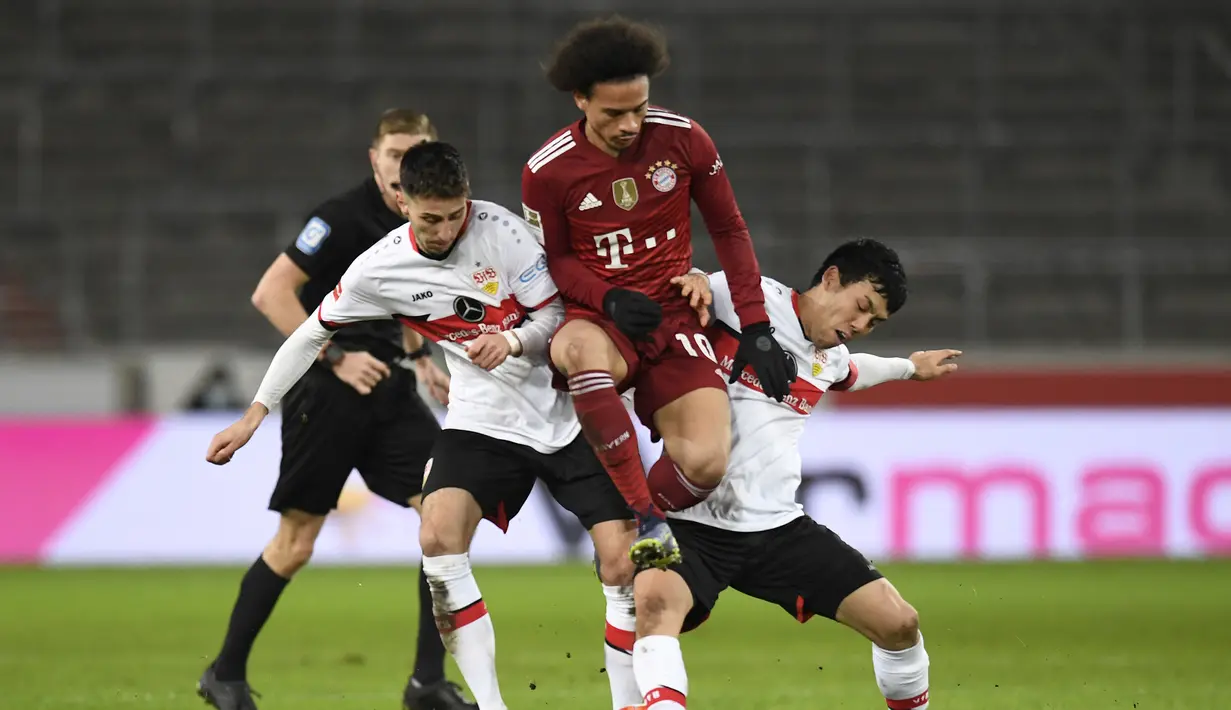 Bayern Munchen mulai di atas angin kala Leroy Sane dimasukkan menggantikan Kingsley Coman. (AFP/Thomas Kienzle)