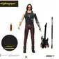 Action Figure Keanu Reeves sebagai Johnny Silverhand di Cyberpunk 2077. Kredit: McFarlane Toys