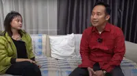 Ayya Ain mantan kekasih Fajar Sadboy saat mengobrol dengan Denny Cagur. (YouTube Denny Cagur TV)