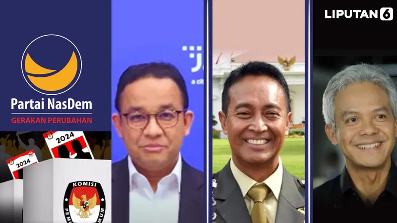 Banner Infografis 3 Bakal Capres Partai NasDem untuk Pilpres 2024