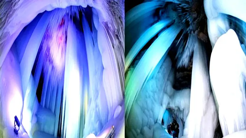 Takjub, Gua Es yang Cantik Ini Mirip Istana Es Disney 'Frozen'