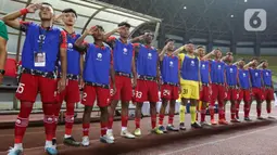 Timnas Indonesia U-17 mampu merepotkan Korea Selatan U-17 pada laga uji coba tersebut. Korea Selatan cuma bisa menang 1-0 atas Indonesia. (Liputan6.com/Herman Zakharia)