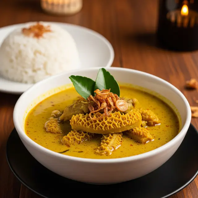 Gulai Babat Sapi Tanpa Santan (Image by Gemini AI)