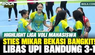 Highlight Liga Voli Mahasiswa Seri Jakarta 2026: STIES MIKAR Bekasi Bangkit, Libas UPI Bandung 3-1