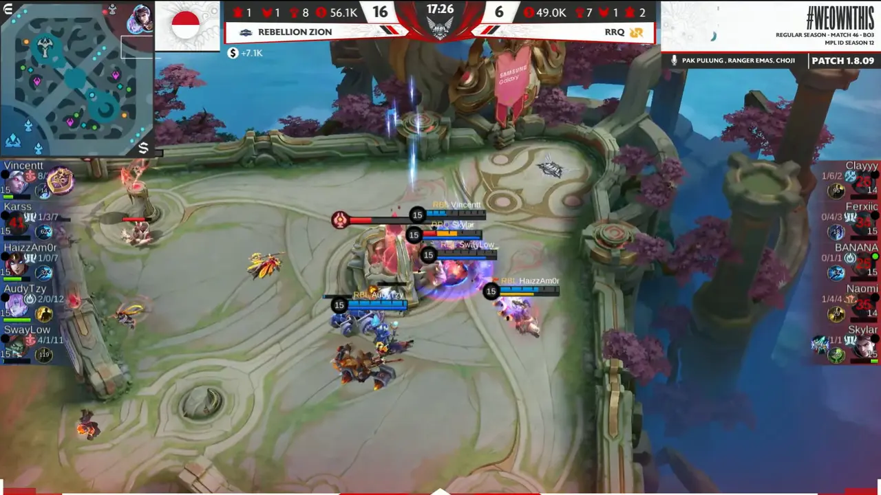 Hasil MPL ID S12 Pekan Ke-6: Rebellion Zion Menang Dramatis Atas RRQ di Babak Ketiga