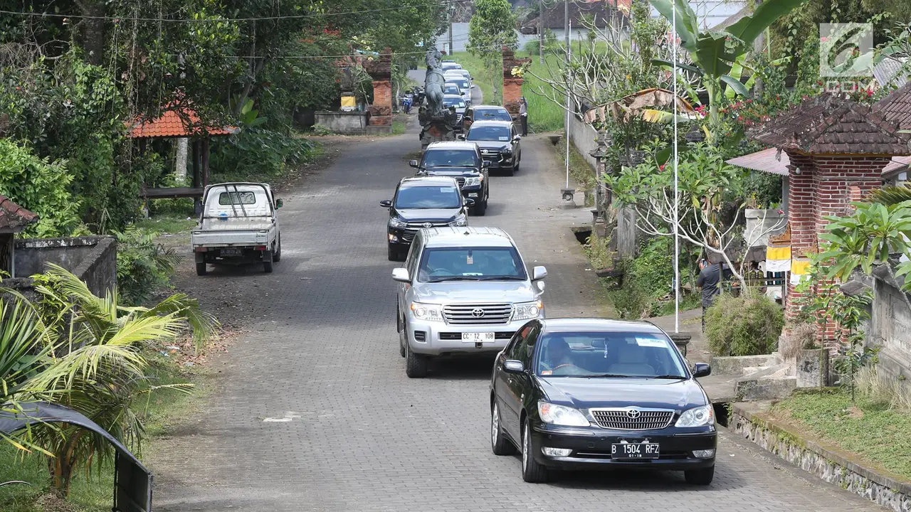 Iring-iringan Mobil Antar Obama Rafting di Bali