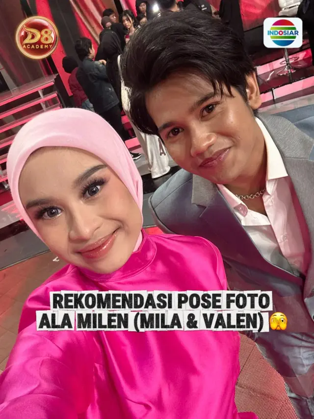 Mila DA7 dan Valen DA7 berpose bersama (credit: Indosiar)