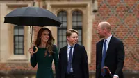 Gaya Effortless Kate Middleton Antar Pangeran George Hari Pertama Sekolah
