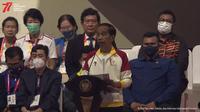 Presiden Joko Widodo atau Jokowi saat menututup penyelenggaraan ASEAN Para Games 2022 di Stadion Manahan Solo. (Foto: Tangkapan Layar Youtube Sekretariat Presiden).