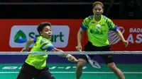 Greysia Polii/Apriyani Rahayu Vs Yuki Fukushima/Sayaka Hirota di Kejuaraan Bulutangkis Asia Beregu 2020. (PBSI)