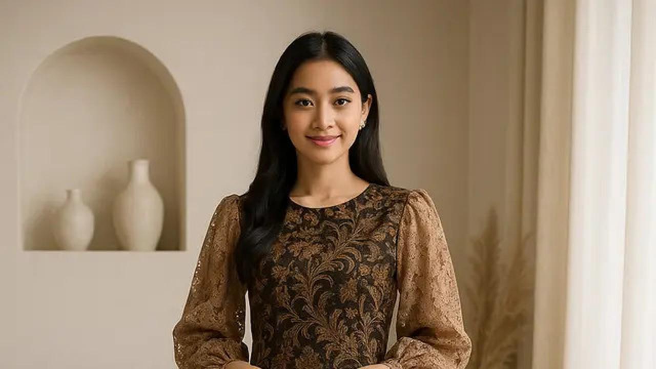 20 Model Dress Batik Kombinasi Brokat Lengan Panjang, Anggun untuk Acara Resmi dan Kondangan