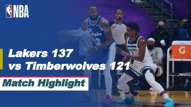 Berita video highlights NBA La Lakers raih kemenangan atas Minnesota Timberwolves, Rabu (17/3/2021)