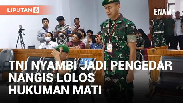 'Nyambi' Jadi Kurir Narkoba, Anggota TNI Menangis Usai Dijatuhi Vonis Penjara Seumur Hidup