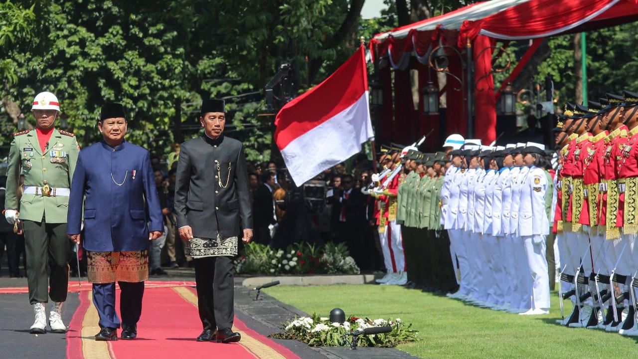Jokowi sambut Presiden Prabowo di Istana Merdeka
