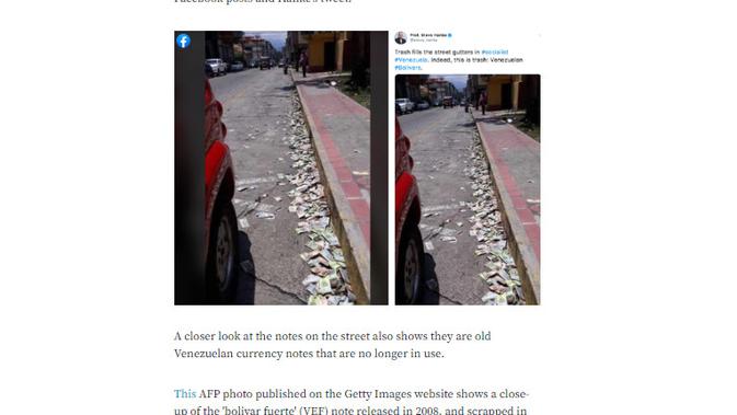<p>Penelusuran klaim foto masyarat Itali membuang uang ke jalan</p>