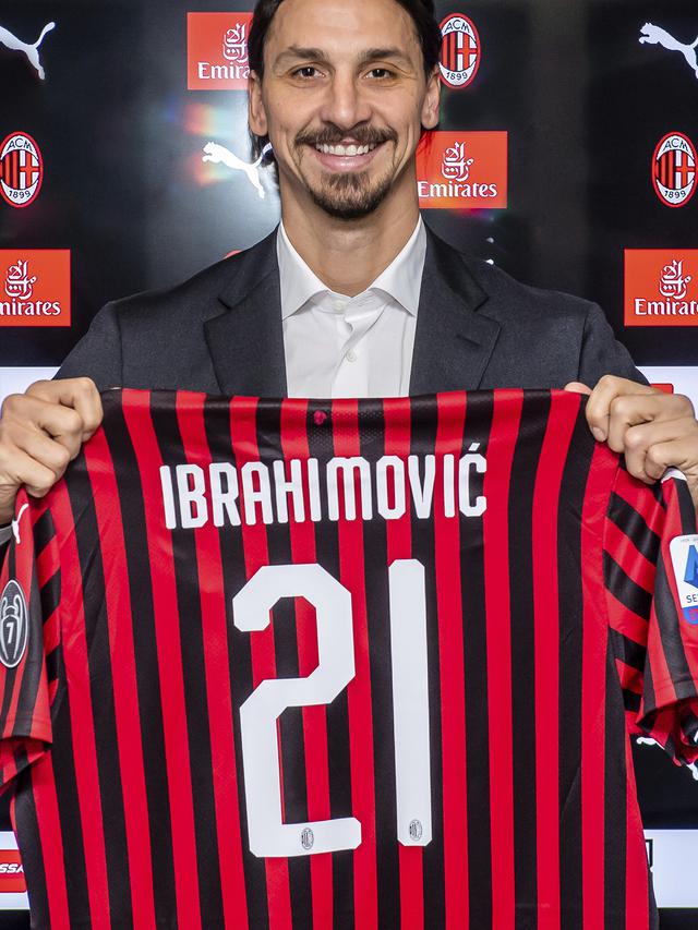 Penyerang anyar AC Milan, Zlatan Ibrahimovic.