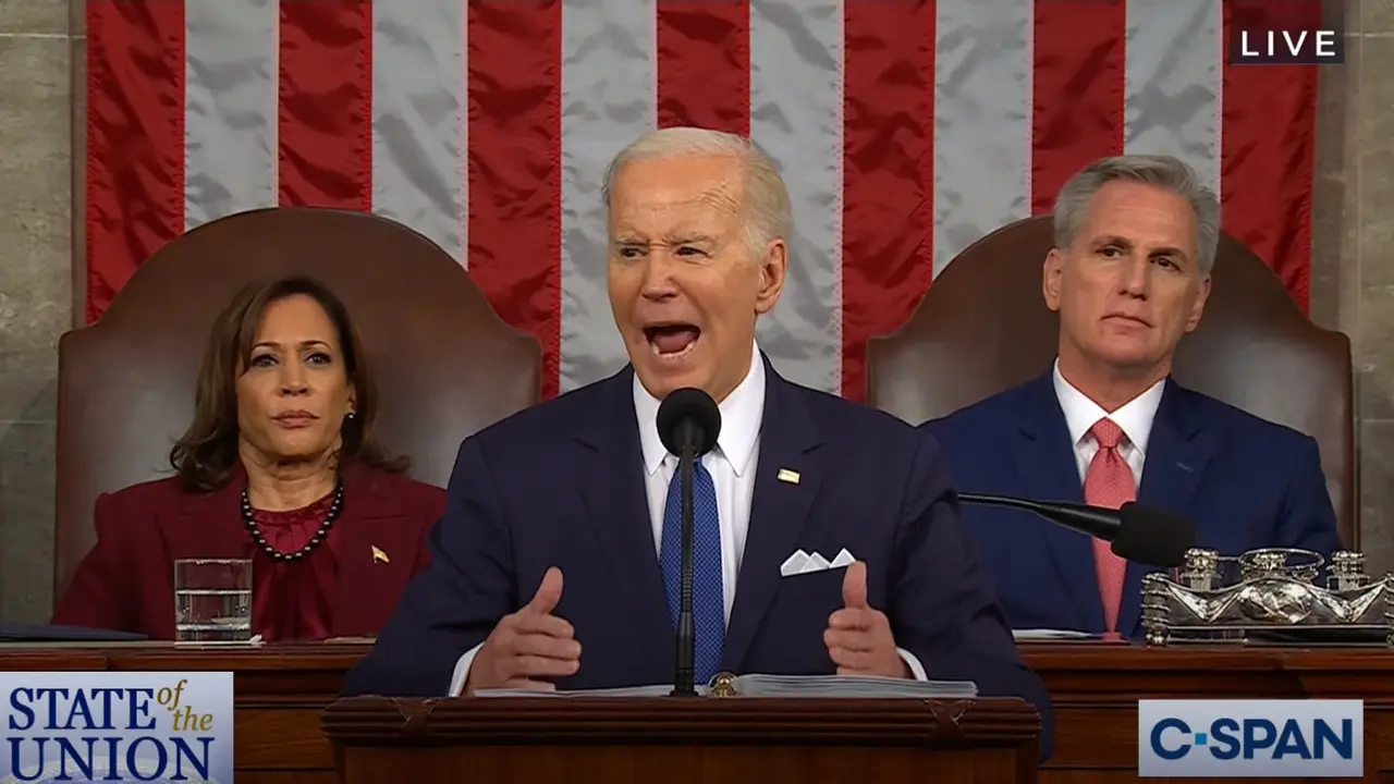 Presiden AS Joe Biden berpidato di SOTU 2023. China turut menjadi sorotan.